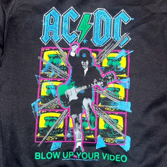 Women’s small AC/DC sweatshirt with very good vinyl print from 2016 - Picture 3 of 11